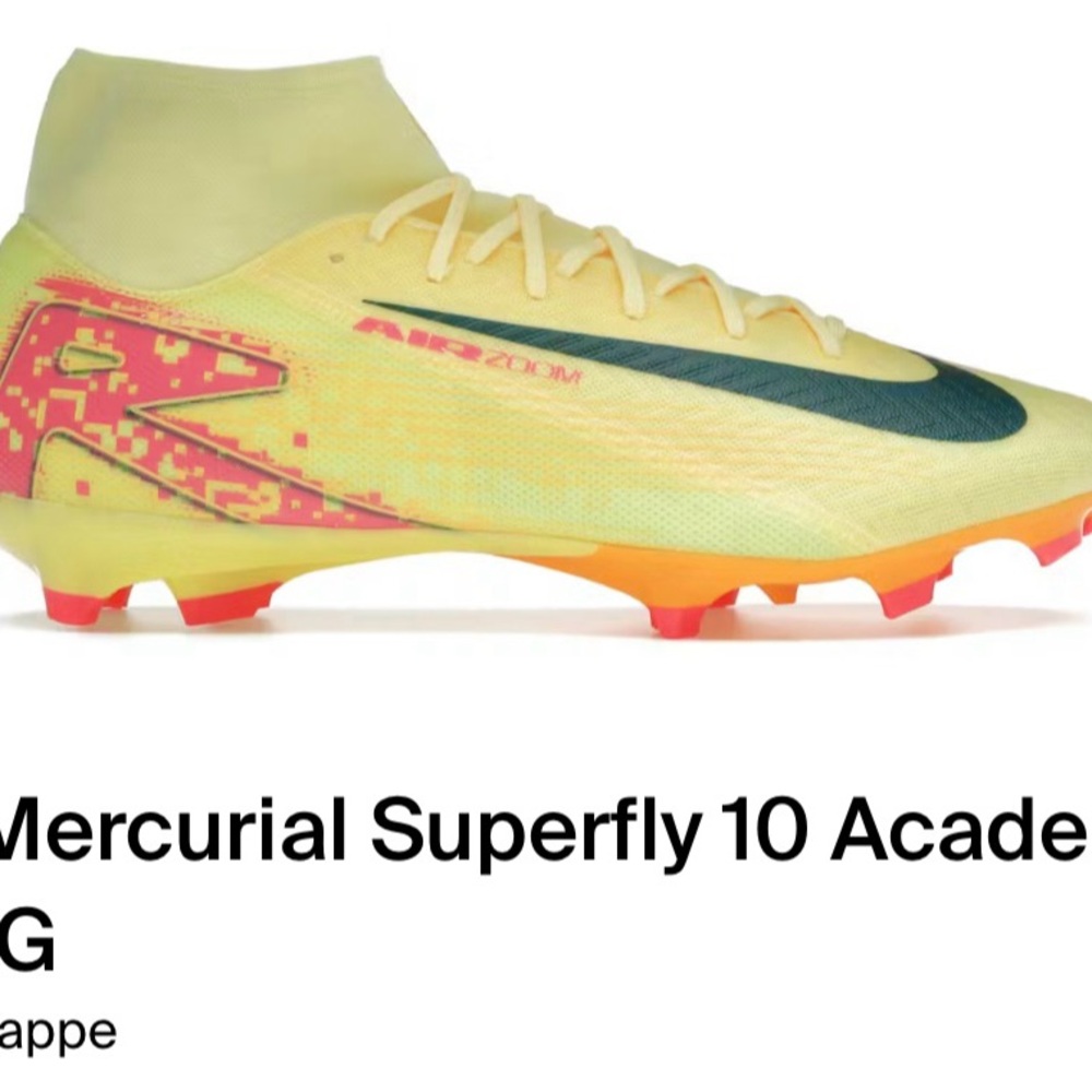 Nike Mercurial Superfly 10 Academy FG Yellow Cleats. Brand new never worn.